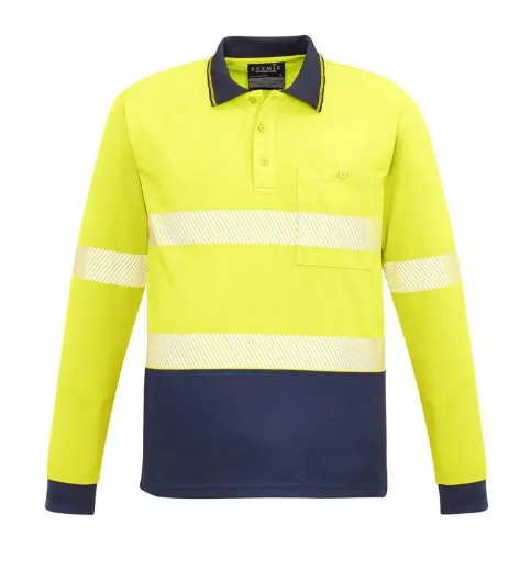 Picture of Syzmik, Unisex Hi Vis Segmented L/S Polo - Hoop Taped